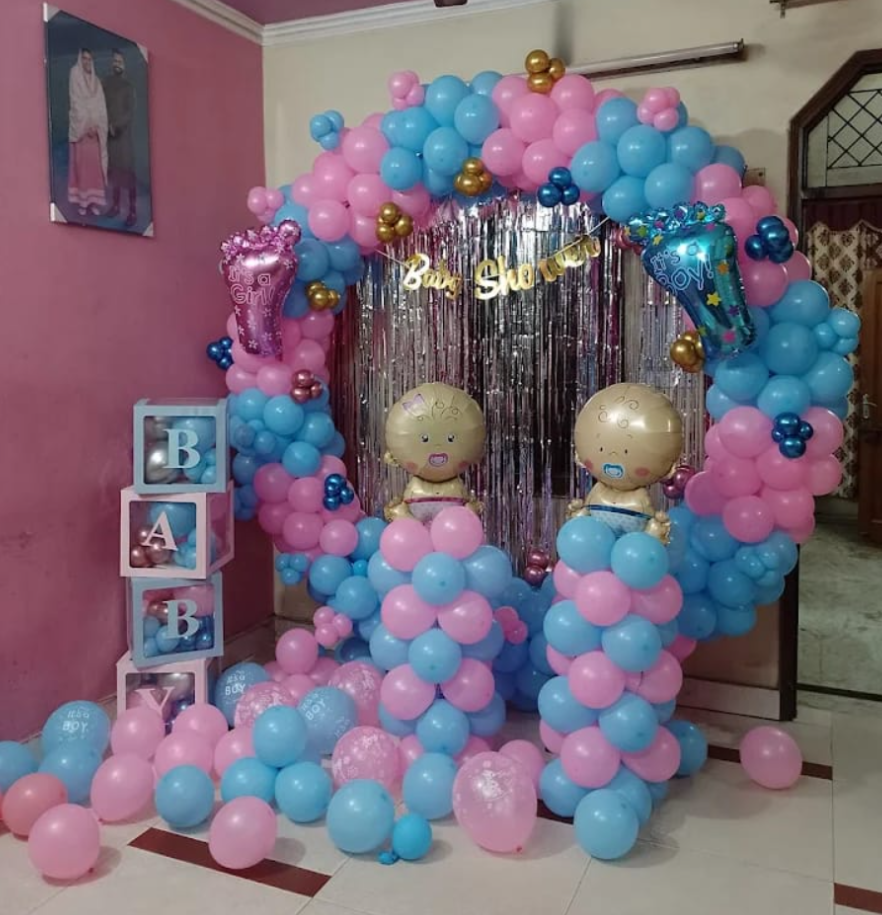 Baby shower decoration setup